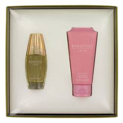 Beautiful Love Perfume by Estee Lauder Perfume -- Gift Set - 1 oz Eau De Parfum Spray + 3.4 oz Body Lotion in Black Bag
