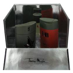 B Men Cologne by Thierry Mugler -- Gift Set - 1.7 oz Eau De Toilette Spray + 3.5 oz Hair & Body Shampoo + .7 oz Deodorant Stick
