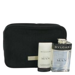 Bvlgari Man Cologne by Bvlgari -- Gift Set - 3.4 oz Eau De Toilette Spray + 2.5 oz Shower Gel + Pouch