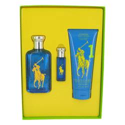 Big Pony Blue Perfume by Ralph Lauren Perfume -- Gift Set - 3.4 oz Eau De Toilette Spray + 6.7 oz Body Lotion + .34 oz Mini EDT Spray