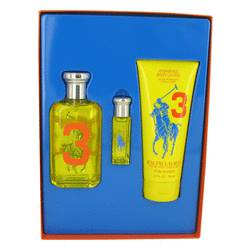Big Pony Yellow 3 Perfume by Ralph Lauren Perfume -- Gift Set - 3.4 oz Eau De Toilette Spray + 6.7 oz Body Lotion + .34 oz Mini EDT Spray
