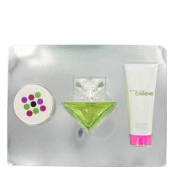 Believe Perfume by Britney Spears Perfume -- Gift Set - 3.4 oz Eau De Parfum Spray + 3.3 oz Body Souffle + 0.5 oz Powder