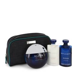Bvlgari Aqua Atlantique Cologne by Bvlgari Cologne -- Gift Set - 3.4 oz Eau De Toilette Spray + 2.2 oz Shower Gel + 2.2 oz After Shave Balm in Pouch