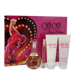 Can Can Perfume by Paris Hilton -- Gift Set - 3.4 oz Eau De Parfum Spray + 3 oz Body Lotion + 3 oz Shower Gel + .34 oz Mini EDP Spray