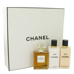 Chanel No. 5 Perfume by Chanel -- Gift Set - 1.7 oz Eau De Parfum Spray + 3.4 oz Body Lotion + 3.4 oz Shower Gel