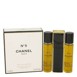 Chanel No. 5 Perfume by Chanel 3 x 2 ml Eau De Parfum Spray Refillable Includes 1 Purse Spray and 2 Refills