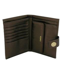 Eaux De Caron Forte Perfume by Caron Perfume -- Brown Leather Clutch Purse