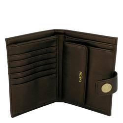 Caron Pour Une Femme Perfume by Caron Perfume -- Brown Leather Clutch Purse