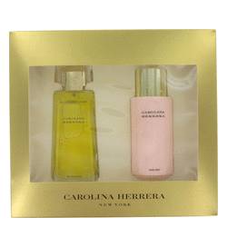 Carolina Perfume by Carolina Herrera Perfume -- Gift Set - 3.4 oz Eau De Toilette Spray + 3.4 oz Body Lotion