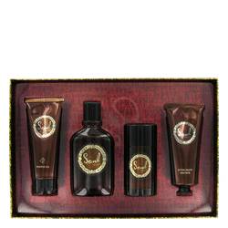 Curve Soul Cologne by Liz Claiborne Cologne -- Gift Set - 3.4 oz Cologne Spray + 3.4 oz After Shave Soother + 3.4 oz Shower Gel + 2.6 oz Deodorant Stick
