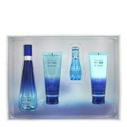 Cool Water Wave Perfume by Davidoff -- Gift Set - 3.4 oz Eau De Toilette Spray +2.5 oz Body Lotion + 2.5 oz Shower Gel + .5 Eau De Toilette Spray