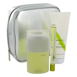 Calyx Perfume by Clinique Perfume -- Gift Set - 1.7 oz Exhilarating Fragrance Spray + .33 oz Mini Spray + 3.3 oz Body Lotion + Bag
