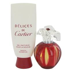 Delices De Cartier Perfume by Cartier Perfume -- Gift Set - 1.6 oz Eau DeToilette Spray + 3.3 oz Shower Gel