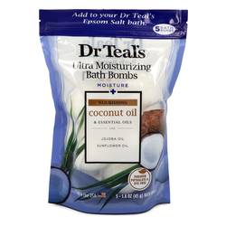 Dr Teal's Ultra Moisturizing Bath Bombs Cologne by Dr Teal's 1.6 oz Five (5) 1.6 oz Moisture Rejuvinating Bath Bombs with Coconut oil, Essential Oils, Jojoba Oil, Sunfower Oil (Unisex)