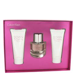 Downtown Perfume by Calvin Klein Perfume -- Gift Set - 3 oz Eau De Parfum Spray + 3.4 oz Body Lotion + 3.4 oz Shower Gel