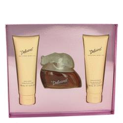 Delicious Perfume by Gale Hayman Perfume -- Gift Set - 3.3 oz Eau De Toilette Spray + 3.3 oz Body Lotion + 3.3 oz Body Wash