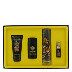 Ed Hardy Cologne by Christian Audigier Cologne -- Gift Set - 3.4 oz Eau DeToilette Spray + .25 oz Mni EDT Spray + 3 oz Shower Gel + 2.75 oz Deodorant Stick + Key Chain
