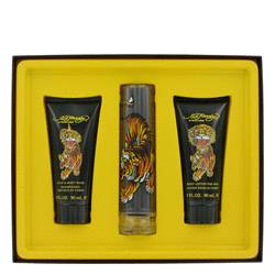 Ed Hardy Cologne by Christian Audigier Cologne -- Gift Set - 1.7 oz Eau De Toilette Spray + 3.3 oz Shower Gel + 3.3 oz Body Lotion