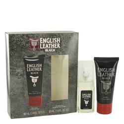 English Leather Black Cologne by Dana -- Gift Set - 1 oz Eau De Cologne Spray + 2 oz Body Lotion