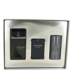 Encounter Cologne by Calvin Klein Cologne -- Gift Set - 3.4 oz Eau De Toilette Spray + .67 oz Mini EDT Spray + 2.6 oz Deodorant Stick