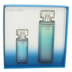 Eternity Aqua Perfume by Calvin Klein Perfume -- Gift Set - 3.4 oz Eau De Parfum Spray + 1 oz Eau De Parfum Spray