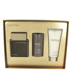 Euphoria Intense Cologne by Calvin Klein Cologne -- Gift Set - 3.3 oz Eau De Toilette Spray + 2.6 oz Alcohol Free Deodorant Stick + 3.4 oz After Shave Balm