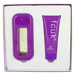 Fcuk 3 Perfume by French Connection -- Gift Set - 3.4 oz Eau De Toilette Spray + 3.4 oz Body Lotion
