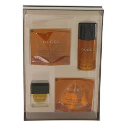 Gucci Pour Homme Cologne by Gucci Cologne -- Gift Set - .17 oz Mini EDT + .34 oz All Over Shampoo +.34 oz After Shave Balm + .7 oz Deodorant Stick