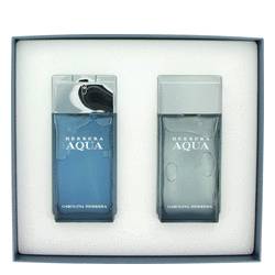 Herrera Aqua Cologne by Carolina Herrera Cologne -- Gift Set - 3.4 oz Eau De Toilette Spray + 3.4 oz After Shave