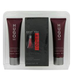 Hugo Deep Red Perfume by Hugo Boss Perfume -- Gift Set - 1.6 oz Eau De Parfum Spray + 2 x 1.6 oz Body Lotion
