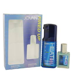Jovan Heat Fired Up Cologne by Jovan -- Gift Set - 8.4 oz Cologne Body Spray + 2 oz After Shave/Cologne