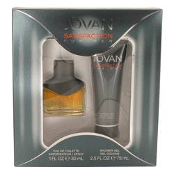 Jovan Satisfaction Cologne by Jovan -- Gift Set - 1 oz Eau De Toilette Spray + 2.5 oz Shower Gel