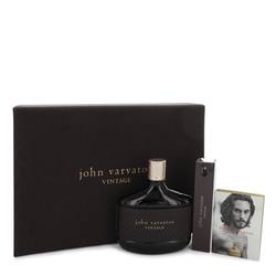 John Varvatos Vintage Cologne by John Varvatos Cologne -- Gift Set - 4.2 oz Eau De Toilette Spray + 0.57 oz Mini EDT Spray + 0.05 oz Vial (sample)