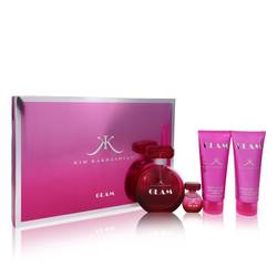 Kim Kardashian Glam Perfume by Kim Kardashian Perfume -- Gift Set - 3.4 oz Eau De Parfum Spray + 3.4 oz Body Lotion + 3.4 oz Shower Gel + .25 oz Mini EDT