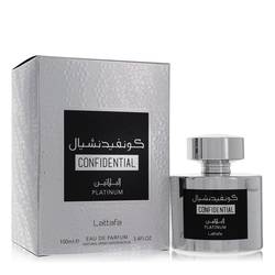 Lattafa Confidential Platinum Cologne by Lattafa 3.4 oz Eau De Parfum Spray (Unisex)