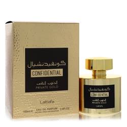 Lattafa Confidential Private Gold Cologne by Lattafa 100 ml Eau De Parfum Spray (Unisex)