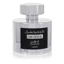Lattafa Confidential Platinum Cologne by Lattafa Cologne 3.4 oz Eau De Parfum Spray (Unisex Unboxed)