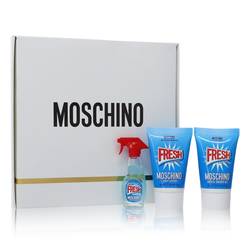 Moschino Perfume by Moschino Perfume -- Gift Set - .17 oz Mini EDT Spray + .8 oz Body Lotion + .8 oz Shower Gel