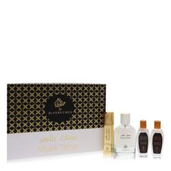 Musk Taher Cologne by My Perfumes -- Gift Set - 3.4 oz Eau De Parfum Spray + 3.4 oz Perfumed Hair & Body Mist + 2 oz Shower Gel + 2 oz Body Lotion