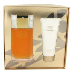 Must De Cartier Perfume by Cartier -- Gift Set - 3.3 oz Eau De Toilette Spray + 3.3 oz Body Cream