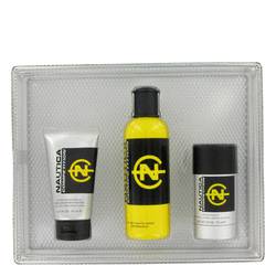 Nautica Competition Cologne by Nautica Cologne -- Gift Set - 4.2 oz Eau De Toilette Spray + 2.5 oz After Shave Balm + 2.6 oz Deodorant (Yellow box, Relaunched version)