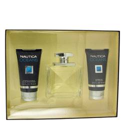 Nautica Oceans Cologne by Nautica Cologne -- Gift Set - 3.4 oz Eau De Toilette Spray + 2.5 oz After Shave Balm + 2.5 oz Shower Gel