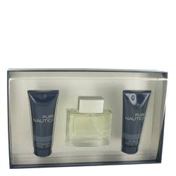Nautica Pure Cologne by Nautica Cologne -- Gift Set - 3.4 oz Eau De Toilette Spray + 3.4 oz After Shave Balm + 3.4 oz Shower Gel
