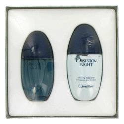 Obsession Night Perfume by Calvin Klein Perfume -- Gift Set - 3.4 oz Eau De Parfum Spray + 6.7 oz Body Lotion