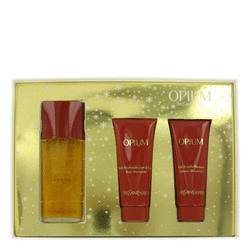 Opium Perfume by Yves Saint Laurent Perfume -- Gift Set - 1.6 oz Eau De Toilette Spray + 2.5 oz Body Lotion + 2.5 oz Shower Gel