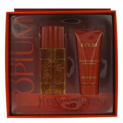 Opium Perfume by Yves Saint Laurent Perfume -- Gift Set - 1.6 oz Eau De Toilette Spray + 3.4 oz Body Lotion