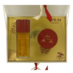 Opium Perfume by Yves Saint Laurent Perfume -- Gift Set - 3.3 oz Eau De Toilette Spray + 6.6 oz Body Cream
