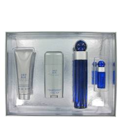 Perry Ellis 360 Blue Cologne by Perry Ellis Cologne -- Gift Set - 3.4 oz Eau De Toilette Spray + 3 oz After Shave Balm + 2.75 oz Deodorant Stick + .25 oz Mini EDT