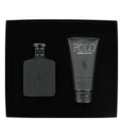 Polo Double Black Cologne by Ralph Lauren -- Gift Set - 2.5 oz Eau De Toilette Spray + 2.5 oz Hair & Body Wash
