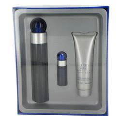Perry Ellis 360 Blue Cologne by Perry Ellis Cologne -- Gift Set - 3.4 oz Eau De Toilette Spray + 3 oz After Shave Balm + .25 oz Mini
